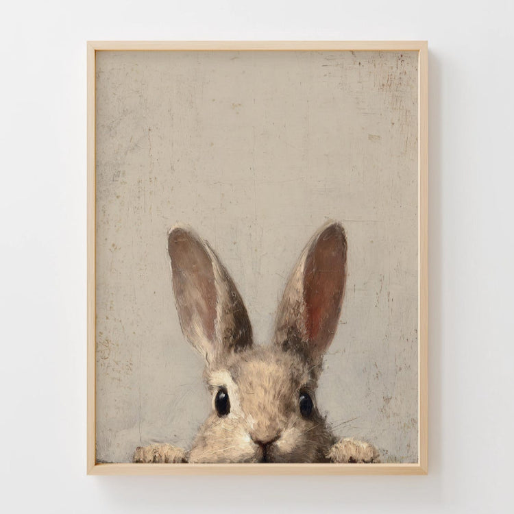 Peeking Rabbit Cottagecore Easter Printable Wall Art